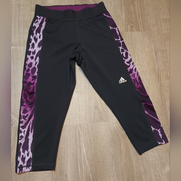 adidas Pants - Adidas retro vintage cheetah blue purple leggings